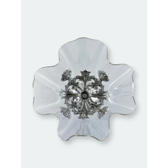 Arthur Court Designs Fleur-De-Lis Stand Acrylic Bowl 11 Dinnerware & Flatware 6 Arthur Court Designs Fleur-De-Lis Stand Acrylic Bowl 11 Dinnerware & Flatware - Image 6