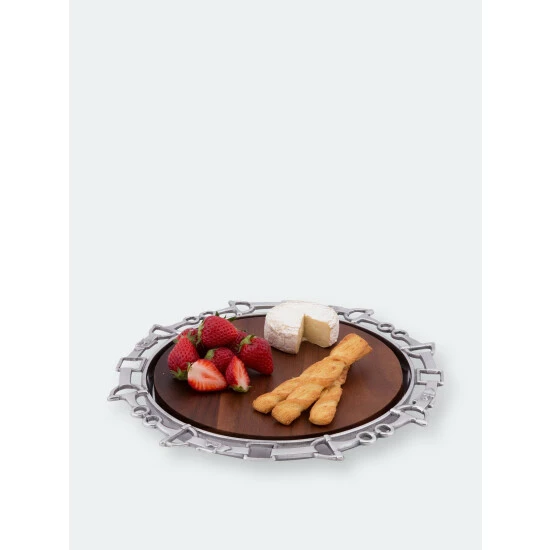 Arthur Court Designs Equestrian Wood Cheese Board Serveware 2 Arthur Court Designs Equestrian Wood Cheese Board Serveware - Image 2