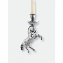 Arthur Court Designs Rearing Horse Candlestick Decorative Accents