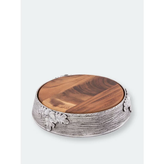 Arthur Court Designs Acorn Oak Leaf Cheese Pedestal Serveware 2 Arthur Court Designs Acorn Oak Leaf Cheese Pedestal Serveware - Image 2