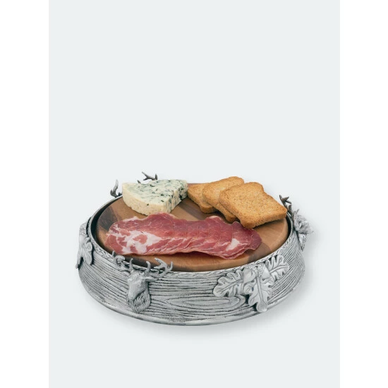 Arthur Court Designs Elk Cheese Pedestal Serveware 2 Arthur Court Designs Elk Cheese Pedestal Serveware - Image 2