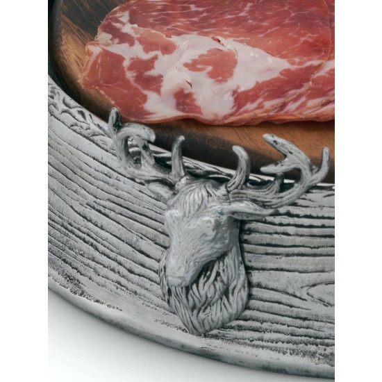 Arthur Court Designs Elk Cheese Pedestal Serveware 4 Arthur Court Designs Elk Cheese Pedestal Serveware - Image 4