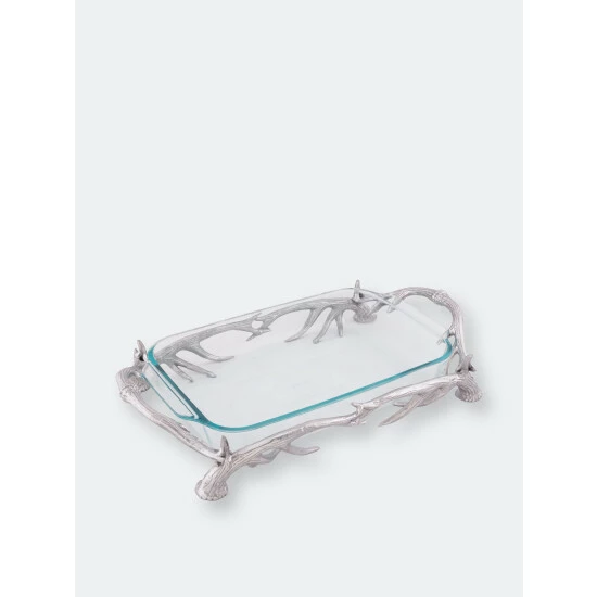 Arthur Court Designs Antler Pyrex Holder 3qt Serveware 3 Arthur Court Designs Antler Pyrex Holder 3qt Serveware - Image 3