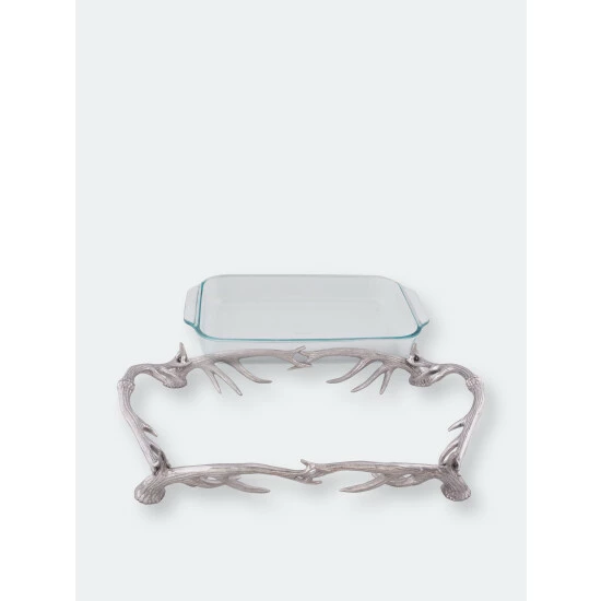 Arthur Court Designs Antler Pyrex Holder 3qt Serveware 6 Arthur Court Designs Antler Pyrex Holder 3qt Serveware - Image 6