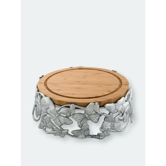 Arthur Court Designs Butterfly Cheese Pedestal Serveware 2 Arthur Court Designs Butterfly Cheese Pedestal Serveware - Image 2
