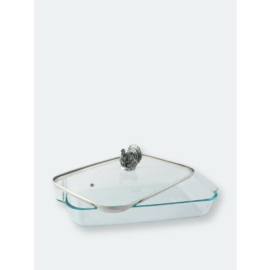 Arthur Court Designs Turkey Lid With Pyrex 3 Quart Baking Dish Bakeware 2 Arthur Court Designs Turkey Lid With Pyrex 3 Quart Baking Dish Bakeware - Image 2