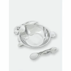 Arthur Court Designs Baby Bunny Keepsake Bowl&Spoon Dinnerware & Flatware