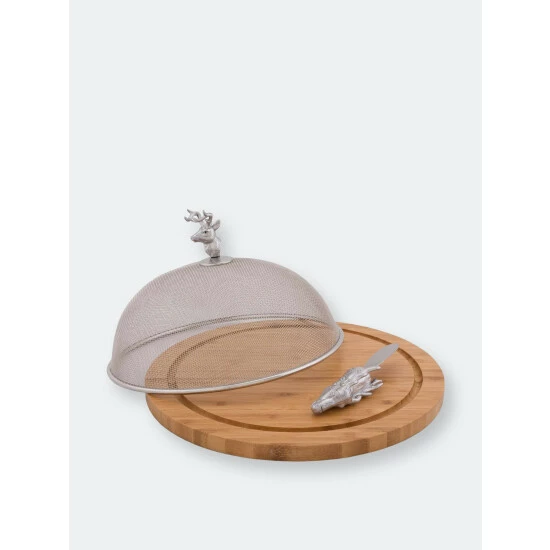 Arthur Court Designs Elk Head 3 Piece Picnic Cheese Board / Spreader Serveware Arthur Court Designs Elk Head 3 Piece Picnic Cheese Board / Spreader Serveware -Arthur Court Designs Sales unnamed file 3613
