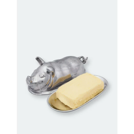 Arthur Court Designs Pig Butter Dish Serveware 2 Arthur Court Designs Pig Butter Dish Serveware - Image 2