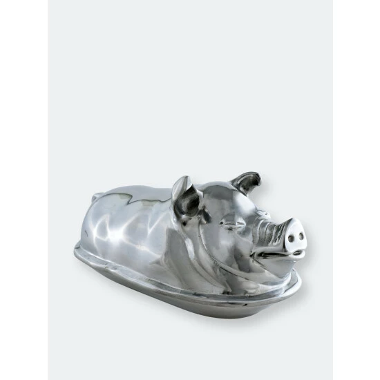 Arthur Court Designs Pig Butter Dish Serveware 3 Arthur Court Designs Pig Butter Dish Serveware - Image 3