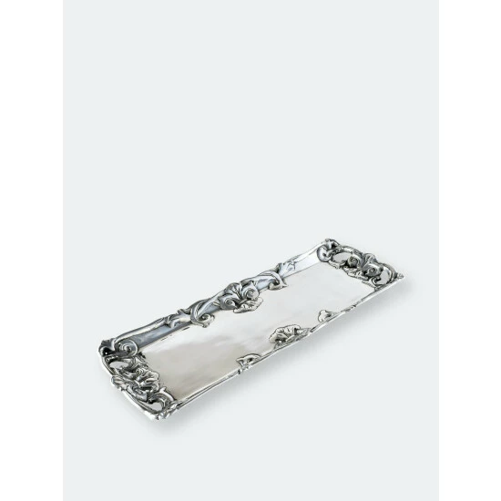 Arthur Court Designs Fleur-De-Lis Oblong Tray Serveware 1 Arthur Court Designs Fleur-De-Lis Oblong Tray Serveware