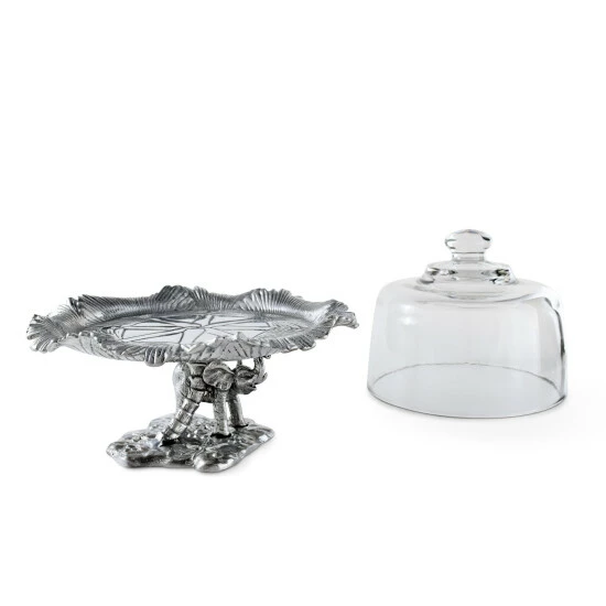 Arthur Court Designs Elephant Plate With Glass Dome Serveware 3 Arthur Court Designs Elephant Plate With Glass Dome Serveware - Image 3