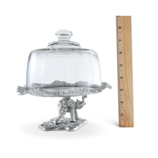 Arthur Court Designs Elephant Plate With Glass Dome Serveware 6 Arthur Court Designs Elephant Plate With Glass Dome Serveware - Image 6