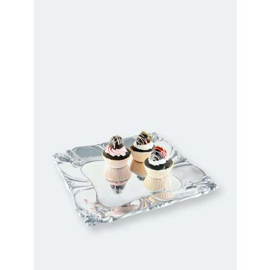 Arthur Court Designs Fleur-De-Lis Square Tray 12 Serveware 6 Arthur Court Designs Fleur-De-Lis Square Tray 12 Serveware - Image 6