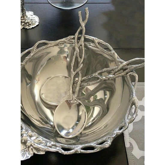 Arthur Court Designs Grape Open Vine Salad Set 3-Pc Dinnerware & Flatware 1 Arthur Court Designs Grape Open Vine Salad Set 3-Pc Dinnerware & Flatware