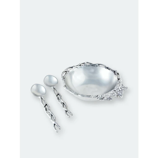 Arthur Court Designs Grape Open Vine Salad Set 3-Pc Dinnerware & Flatware 5 Arthur Court Designs Grape Open Vine Salad Set 3-Pc Dinnerware & Flatware - Image 5