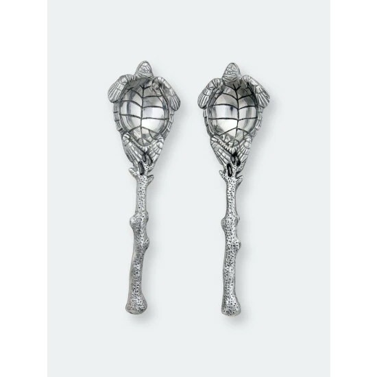 Arthur Court Designs Sea Turtle Salad Servers Serveware 2 Arthur Court Designs Sea Turtle Salad Servers Serveware - Image 2