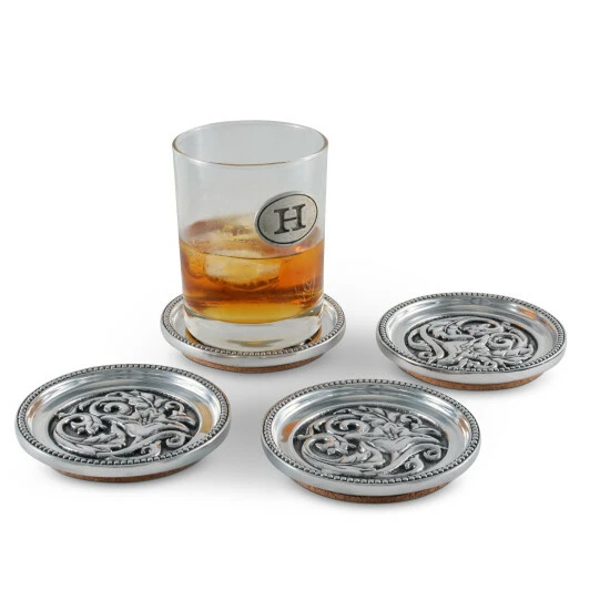 Arthur Court Designs Concho Western Drink Coaster Set Of 4 Decorative Accents 3 Arthur Court Designs Concho Western Drink Coaster Set Of 4 Decorative Accents - Image 3