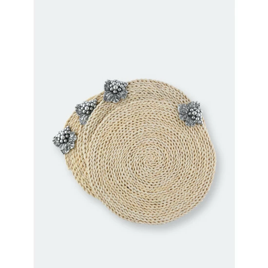 Arthur Court Designs Grape Twisted Seagrass Placemats - Set Of 4 Dinnerware & Flatware 1 Arthur Court Designs Grape Twisted Seagrass Placemats - Set Of 4 Dinnerware & Flatware