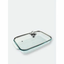 Arthur Court Designs Magnolia Lid With Pyrex 3 Quart Baking Dish Bakeware