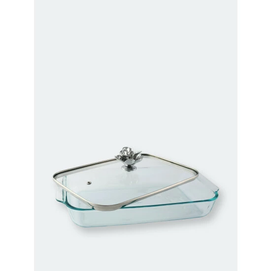 Arthur Court Designs Magnolia Lid With Pyrex 3 Quart Baking Dish Bakeware 2 Arthur Court Designs Magnolia Lid With Pyrex 3 Quart Baking Dish Bakeware - Image 2