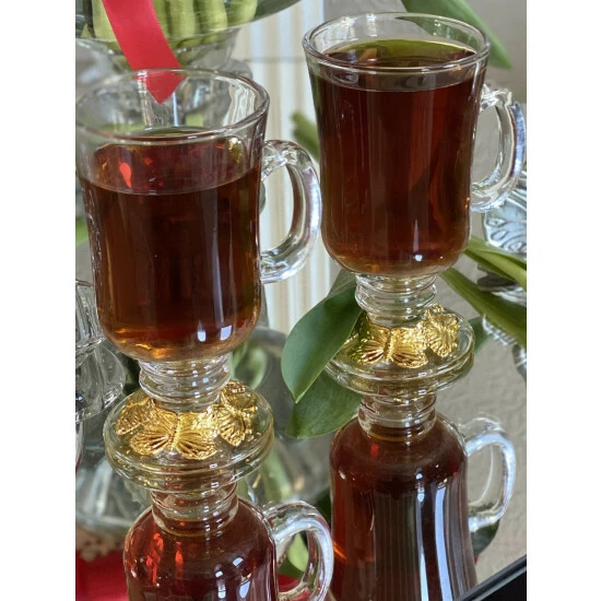 Arthur Court Designs Butterfly 24 Gold Plated Glass Mug Drinkware 2 Arthur Court Designs Butterfly 24 Gold Plated Glass Mug Drinkware - Image 2