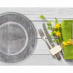 Arthur Court Designs Wood Grain Charger Decorative Accents