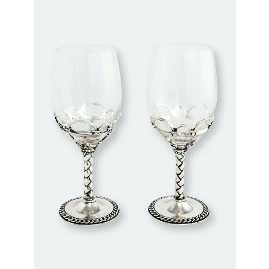 Arthur Court Designs Equestrian Pair Of Wine Glasses Barware 4 Arthur Court Designs Equestrian Pair Of Wine Glasses Barware - Image 4
