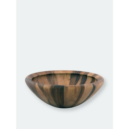 Arthur Court Designs Salinas Style Wooden Acacia Salad Bowl Large Dinnerware & Flatware 2 Arthur Court Designs Salinas Style Wooden Acacia Salad Bowl Large Dinnerware & Flatware - Image 2