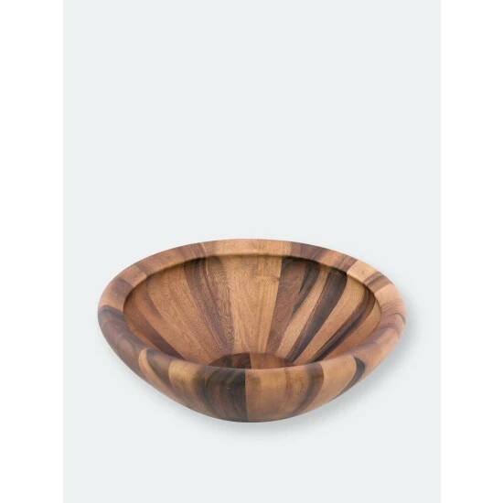 Arthur Court Designs Salinas Style Wooden Acacia Salad Bowl Large Dinnerware & Flatware 3 Arthur Court Designs Salinas Style Wooden Acacia Salad Bowl Large Dinnerware & Flatware - Image 3