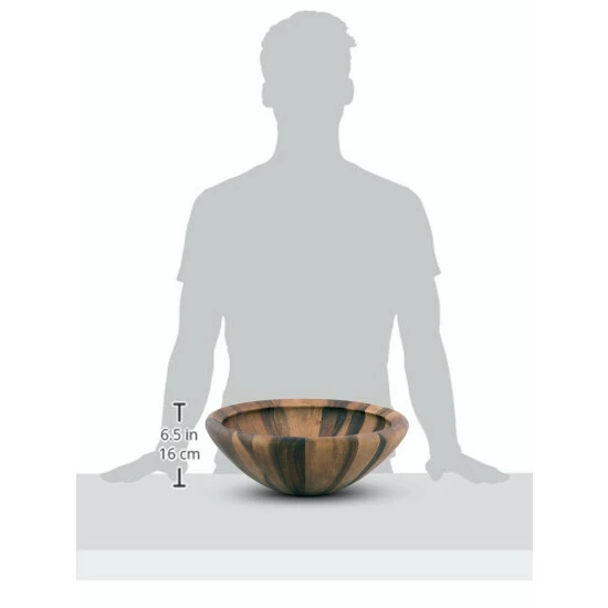 Arthur Court Designs Salinas Style Wooden Acacia Salad Bowl Large Dinnerware & Flatware 4 Arthur Court Designs Salinas Style Wooden Acacia Salad Bowl Large Dinnerware & Flatware - Image 4