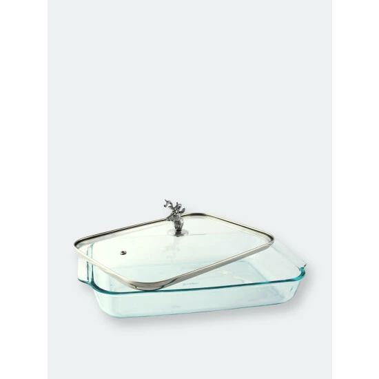 Arthur Court Designs Deer Head Lid With Pyrex 3 Quart Baking Dish Bakeware 2 Arthur Court Designs Deer Head Lid With Pyrex 3 Quart Baking Dish Bakeware - Image 2