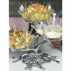Arthur Court Designs Grape Acrylic Bowls 3-Tiered Stand Dinnerware & Flatware