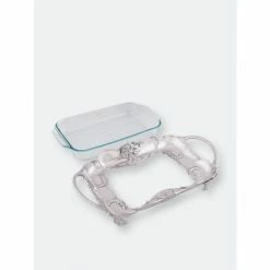 Arthur Court Designs Fleur-De-Lis Pyrex Holder 3qt Serveware -Arthur Court Designs Sales unnamed file 729