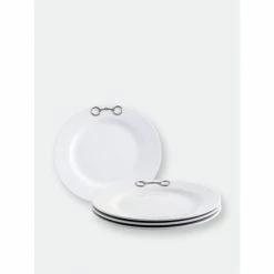 Arthur Court Designs Sales 20 Arthur Court Designs Equestrian Bit Melamine Lunch Plates - Set Of 4 Dinnerware & Flatware