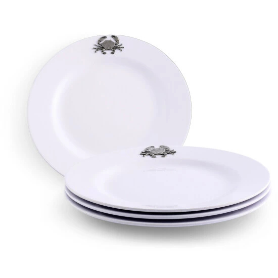 Arthur Court Designs Crab Melamine Lunch Plates - Set Of 4 Dinnerware & Flatware 1 Arthur Court Designs Crab Melamine Lunch Plates - Set Of 4 Dinnerware & Flatware