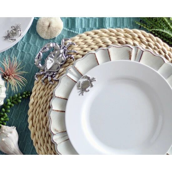 Arthur Court Designs Crab Melamine Lunch Plates - Set Of 4 Dinnerware & Flatware 2 Arthur Court Designs Crab Melamine Lunch Plates - Set Of 4 Dinnerware & Flatware - Image 2