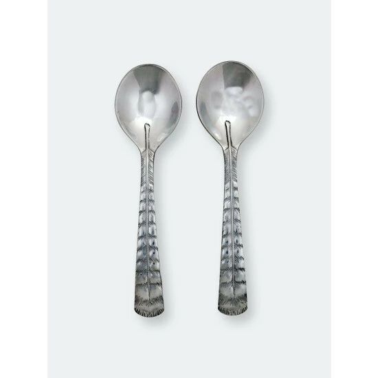 Arthur Court Designs Feather Salad Servers Serveware 2 Arthur Court Designs Feather Salad Servers Serveware - Image 2