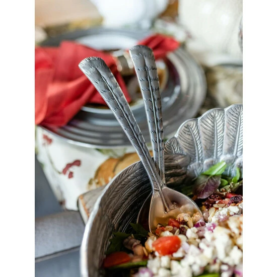 Arthur Court Designs Feather Salad Servers Serveware 6 Arthur Court Designs Feather Salad Servers Serveware - Image 6