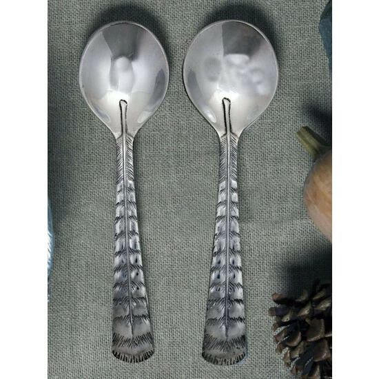 Arthur Court Designs Feather Salad Servers Serveware 7 Arthur Court Designs Feather Salad Servers Serveware - Image 7
