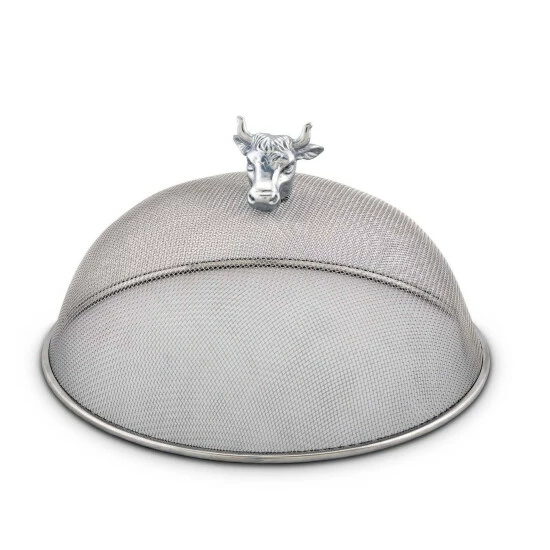 Arthur Court Designs Cow Head Stainless Mesh Picnic Cover Serveware 1 Arthur Court Designs Cow Head Stainless Mesh Picnic Cover Serveware