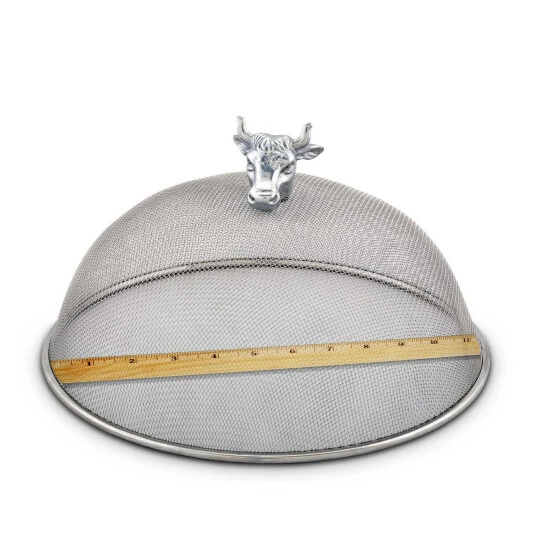 Arthur Court Designs Cow Head Stainless Mesh Picnic Cover Serveware 4 Arthur Court Designs Cow Head Stainless Mesh Picnic Cover Serveware - Image 4