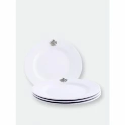 Arthur Court Designs Sales 34 Arthur Court Designs Fleur De Lis Melamine Lunch Plates - Set Of 4 Dinnerware & Flatware
